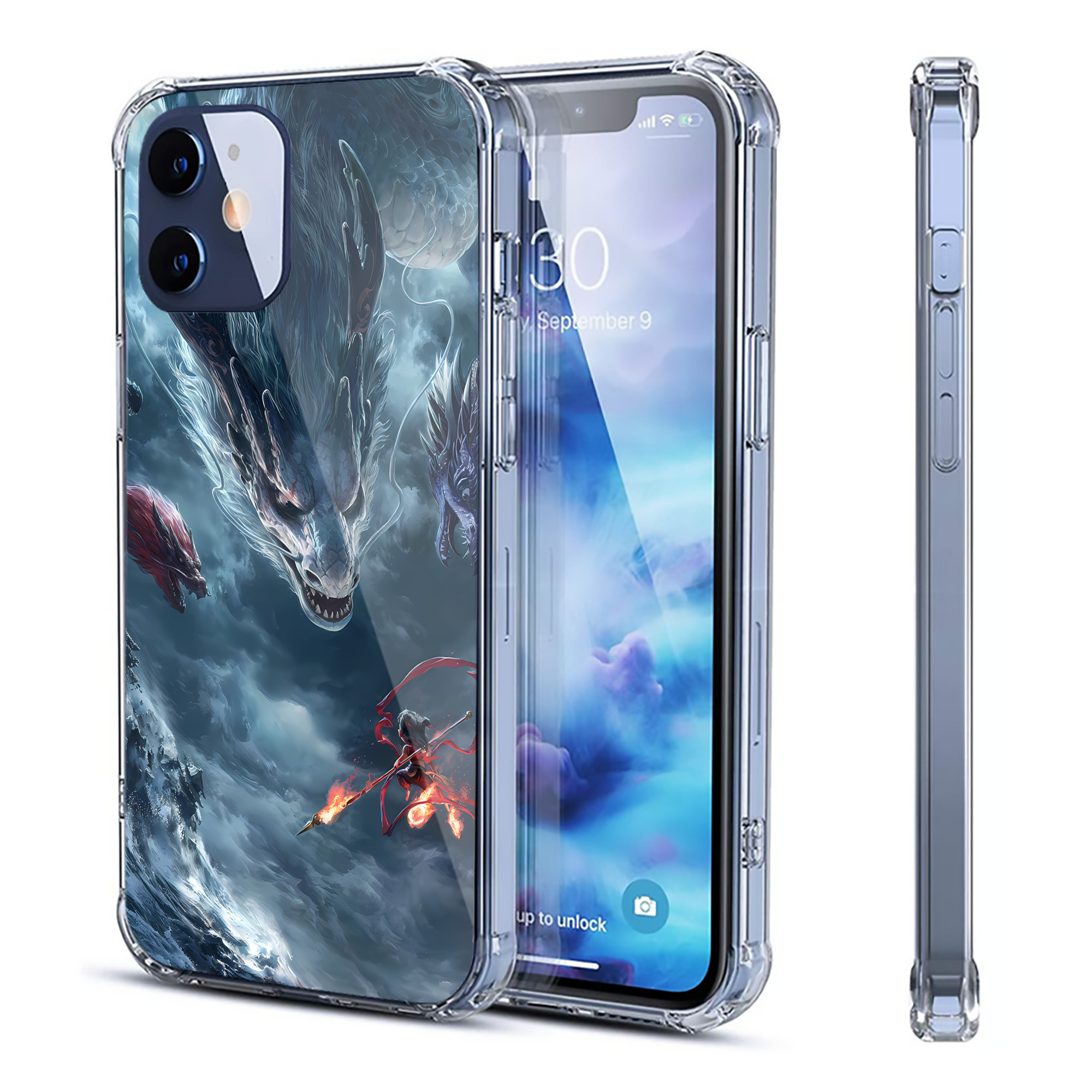 （画像用） Ne Zha 2 ナタ 魔童の大暴れ 【iPhone 12シリーズ対応】透明スマホケース（クリアソフトケース）